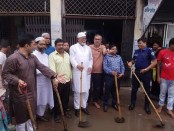 প্যানেল মেয়র খোকনের উদ্যোগে শুদ্ধি অভিযানে যোগদিলেন এম পি হাবিব