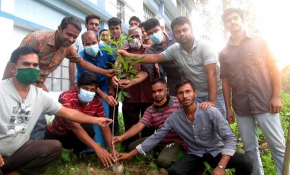 দুপচাঁচিয়ায় ছাত্রলীগের উদ্যোগে বৃক্ষের চারা রোপণ