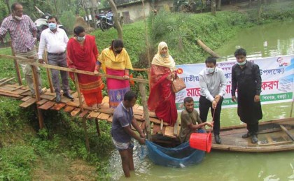 শিবগঞ্জে মৎস্য সপ্তাহ উপলক্ষে
পোনা মাছ অবমুক্ত