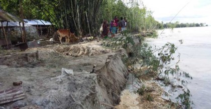 তিস্তা নদী গর্ভে চলে যাচ্ছে শত শত পরিবারের জমি-জায়গা দেখার কেউ নাই