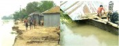 গোবিন্দগঞ্জে করতোয়া নদীর তীব্র ভাঙ্গনে শতাধিক
ঘর-বাড়ী ও ফসলি জমি নদী গর্ভে বিলিন