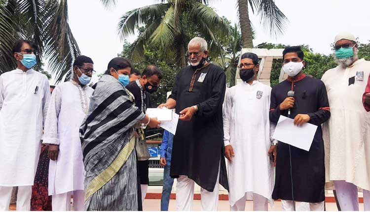 শেরপুরে জাতীয় শোক দিবস পালন, মিলাদমাহফিল ও অস্বচ্ছল সাংস্কৃতি কর্মীদের অনুদান প্রদান