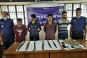 জয়পুরহাটে দেশীয় অস্ত্রসহ আন্তঃজেলা ডাকাত  দলের  ৪ সদস্য গ্রেফতার