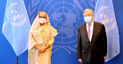 বাংলাদেশ ও শেখ হাসিনার নেতৃত্বের প্রশংসায় জাতিসংঘ মহাসচিব
