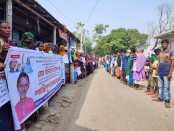 সিংড়ায় নৌকার প্রার্থী পুনঃবিবেচনার দাবিতে মানববন্ধন 