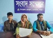 দুপচাঁচিয়ায় পুনরায় ভোট গণনার দাবীতে ইউপি’র মহিলা সদস্য প্রার্থীর সংবাদ সম্মেলন
