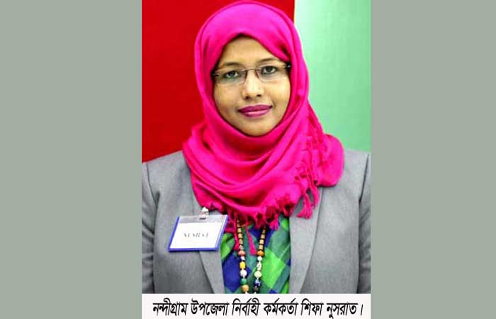 নন্দীগ্রাম উপজেলা নির্বাহী কর্মকর্তা শিফা নুসরাত করোনায় আক্রান্ত
