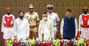 মহারাষ্ট্রের মুখ্যমন্ত্রী হিসেবে শপথ নিলেন একনাথ শিন্ডে

