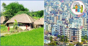 গ্রামে বাস করেন ১১ কোটি, শহরে ৫ কোটি মানুষ
