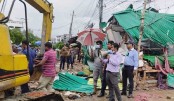 বগুড়ায় রেলওয়ে মার্কেটে অবৈধভাবে
স্থাপিত শতাধিক দোকান উচ্ছেদ