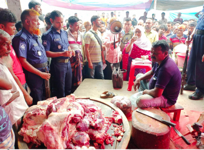 নন্দীগ্রামে অসুস্থ গরু  জবাইয়ের দায়ে কসাইয়ের ২০ হাজার টাকা জরিমানা