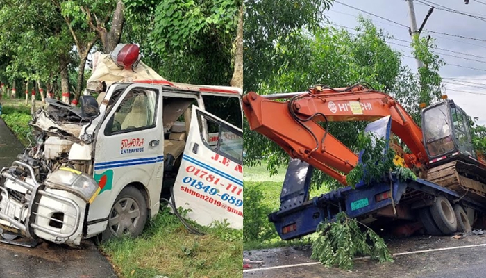 গোপালগঞ্জে অ্যাম্বুলেন্স-এস্কেভেটর সংঘর্ষে নিহত ৪