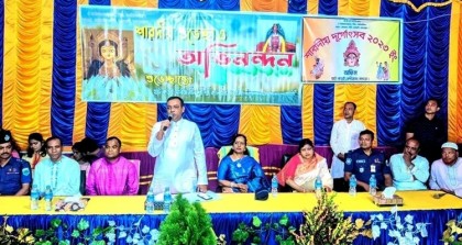 নন্দীগ্রামে পূজামন্ডপ পরিদর্শন করেছে পুলিশ সুপার