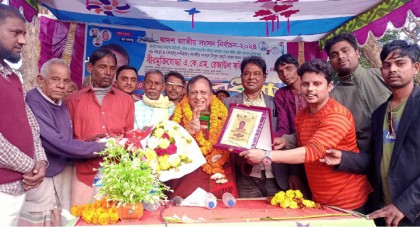 নন্দীগ্রামে এমপি তানসেন-কে আদিবাসীদের পক্ষ থেকে সংবর্ধনা প্রদান