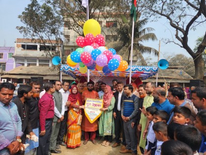 শাজাহানপুরে জাতীয় প্রাথমিক শিক্ষা পদক প্রতিযোগিতা ও পুরস্কার বিতরণ