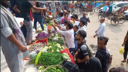 সিন্ডিকেট ভাঙ্গতে এবার কাঁচা সবজির দোকান দিল বৈষম্য বিরোধী ছাত্ররা