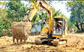 তাড়াশে এলজিইডি’র কালভার্ট ভাঙ্গলেন  নির্মাণাধীন ঠিকাদারী প্রতিষ্ঠান