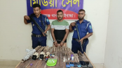 গোবিন্দগঞ্জে যৌথ অভিযানে বিপুল মাদক ও দেশীয় অস্ত্র উদ্ধার, আটক ১