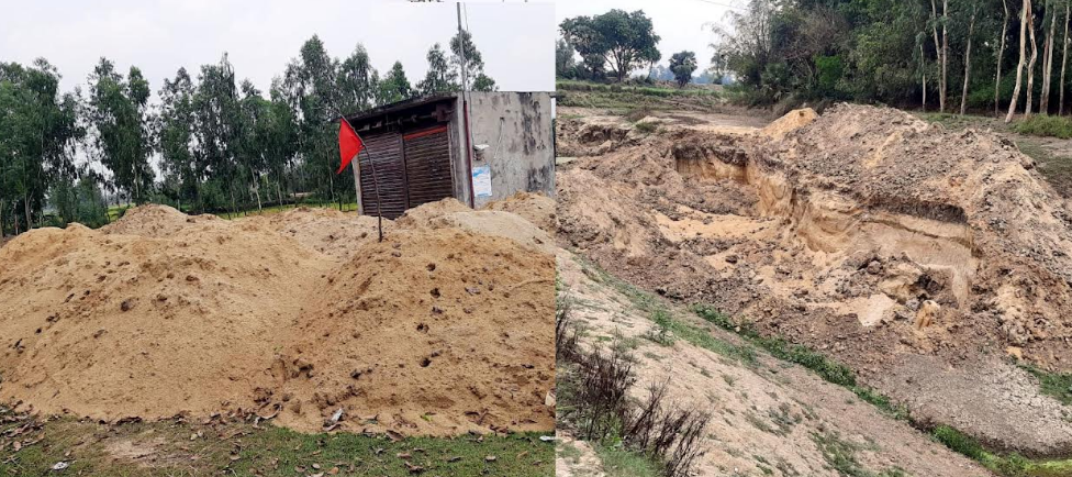 অভিযানের খবরে ছটকে পড়ে উত্তোলনকারীরা, আদমদীঘির নাগর নদ থেকে ৬ হাজার সেফটি বালু জব্দ