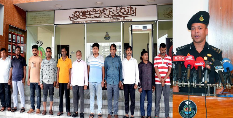 র‌্যাব-১৩ এর অভিযানে রংপুরে অজ্ঞান পার্টির মূলহোতাসহ ১১ সদস্য গ্রেফতার