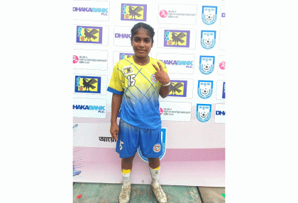 ট্রিপল হ্যাটট্রিক করে অনন্যার ১০ গোল, খাগড়াছড়ির জালে রংপুরের ১১ গোল
