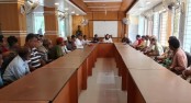 সোনাতলায় শারদীয় দুর্গাপূজা শান্তিপূর্ণ রাখতে আইন-শৃঙ্খলা বিষয়ক মতবিনিময় সভা