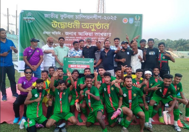 জাতীয় ফুটবল চ্যাম্পিয়নশীপে নওগাঁকে হারালো বগুড়া