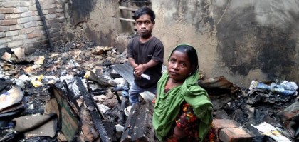 আদমদীঘিতে দোকান ঘর ও খড়ের পালায় অগ্নিকান্ড 