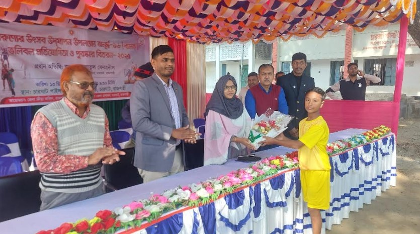 রাজশাহীতে বালকদের ভলিবলে ঝিকড়া উচ্চ বিদ্যালয় চ্যাম্পিয়ন