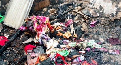 দুপচাঁচিয়ার পল্লীতে বসতবাড়ীতে অগ্নিকান্ড
