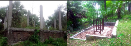 দুপচাঁচিয়ায় অর্থের অভাবে ফত্তিতলা শ্মশানঘাটির ঘর নির্মান কাজ বন্ধ