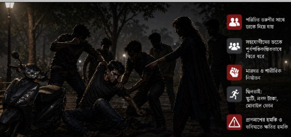 বগুড়ায় এক তরুণীর বিরুদ্ধে পার্কে ডেকে নিয়ে যুবককে মারধর ও ছিনতাইয়ের অভিযোগ