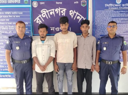 রাণীনগরে মোটরসাইকেল ডা কা তির চেষ্টা, ডা কা ত দলের তিন সদস্য গ্রেফতার
